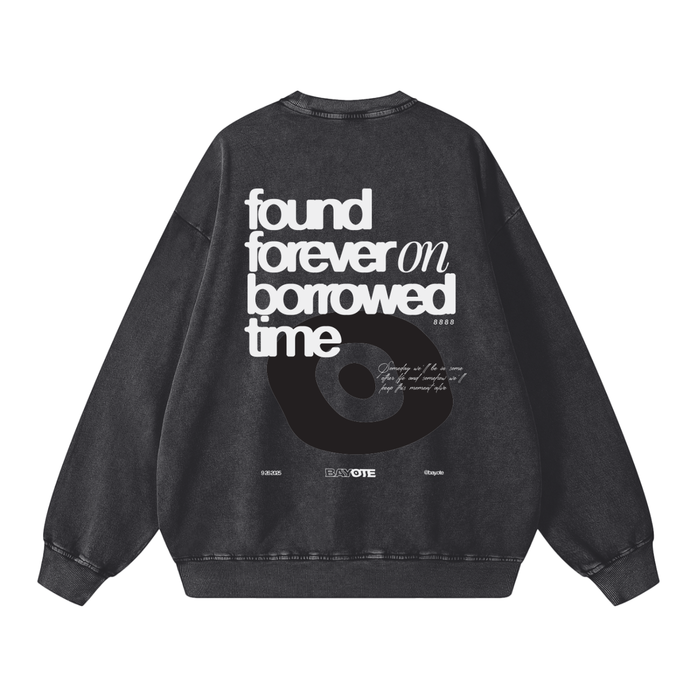 Borrowed Time Snow Washed Oversized Sweatshirt