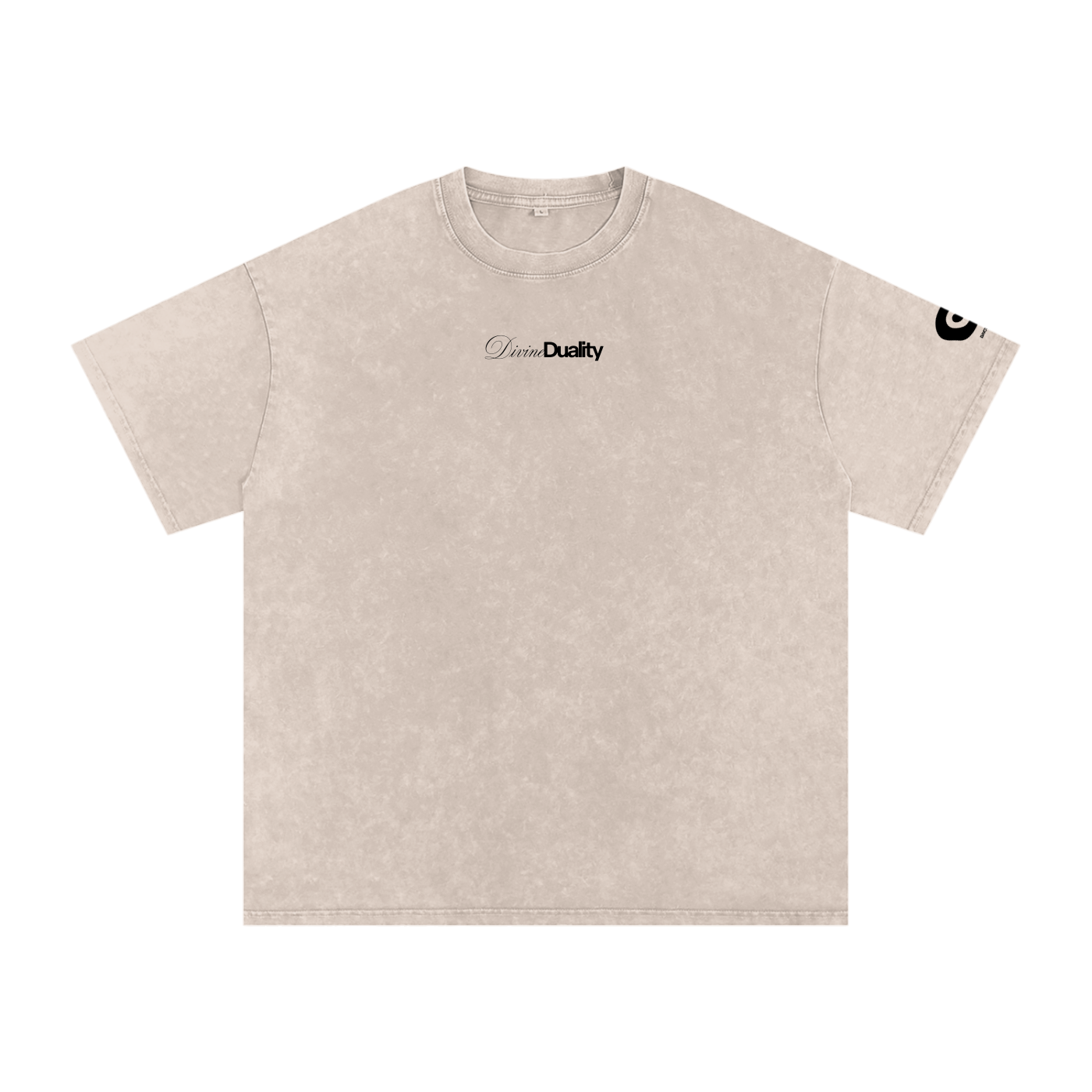 Divine Duality Snow Washed Oversized Cotton T-Shirt