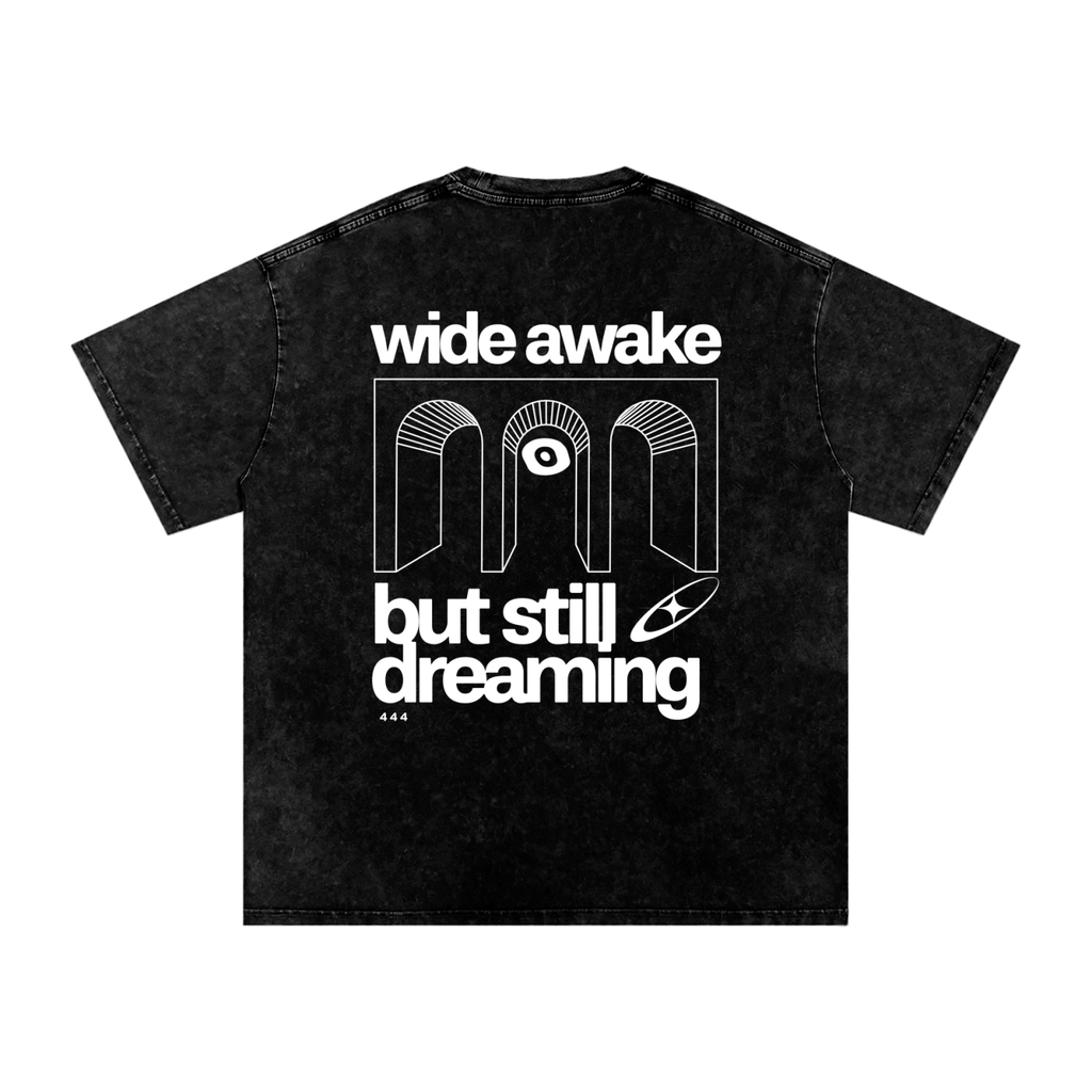 Wide Awake Snow Washed Oversized Cotton T-Shirt
