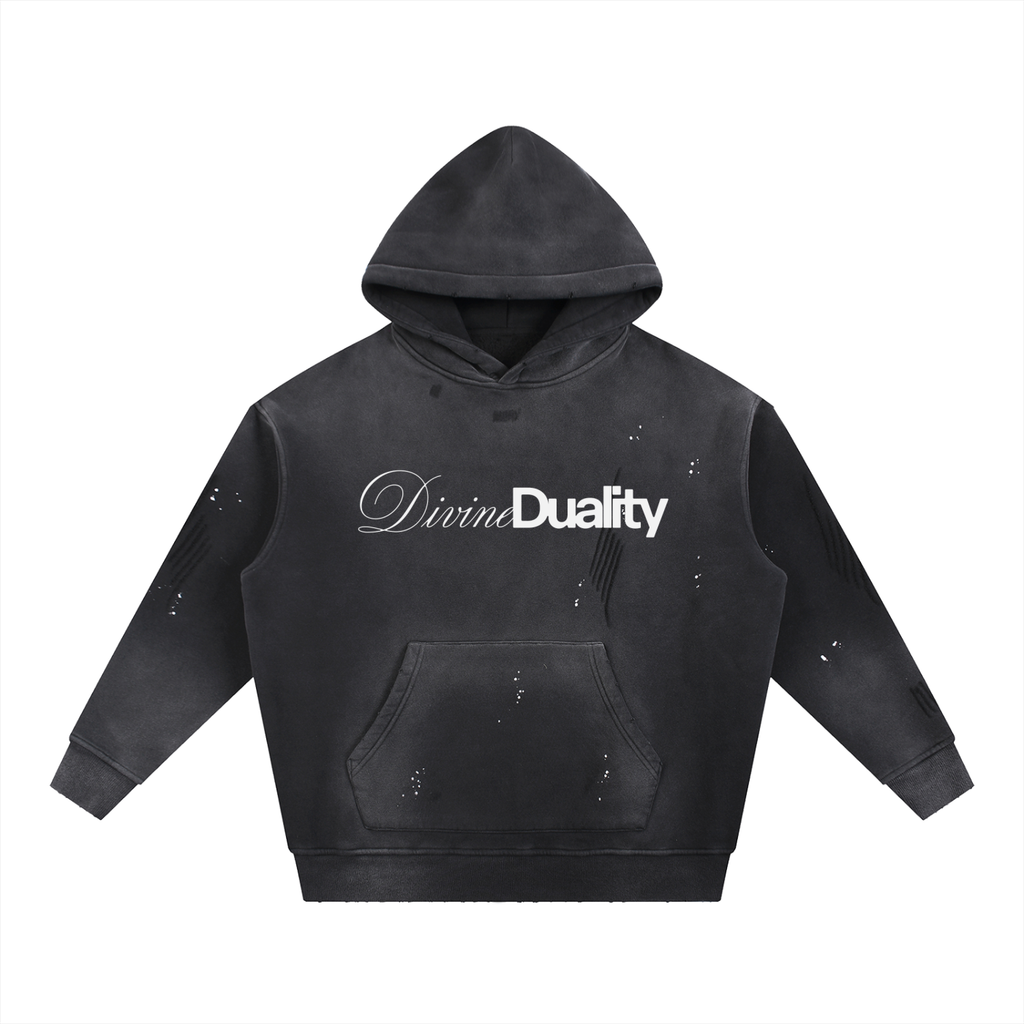 DD Vintage Washed Frayed Fleece Hoodie