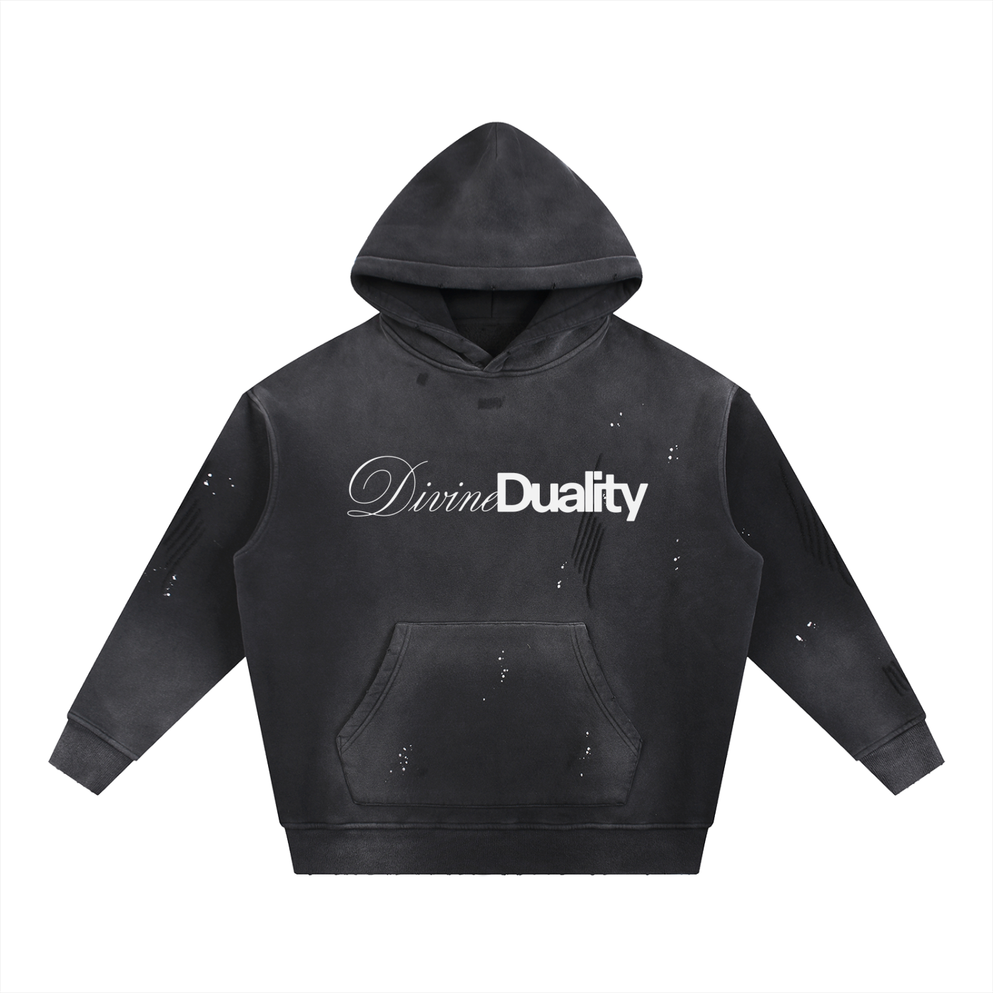 DD Vintage Washed Frayed Fleece Hoodie
