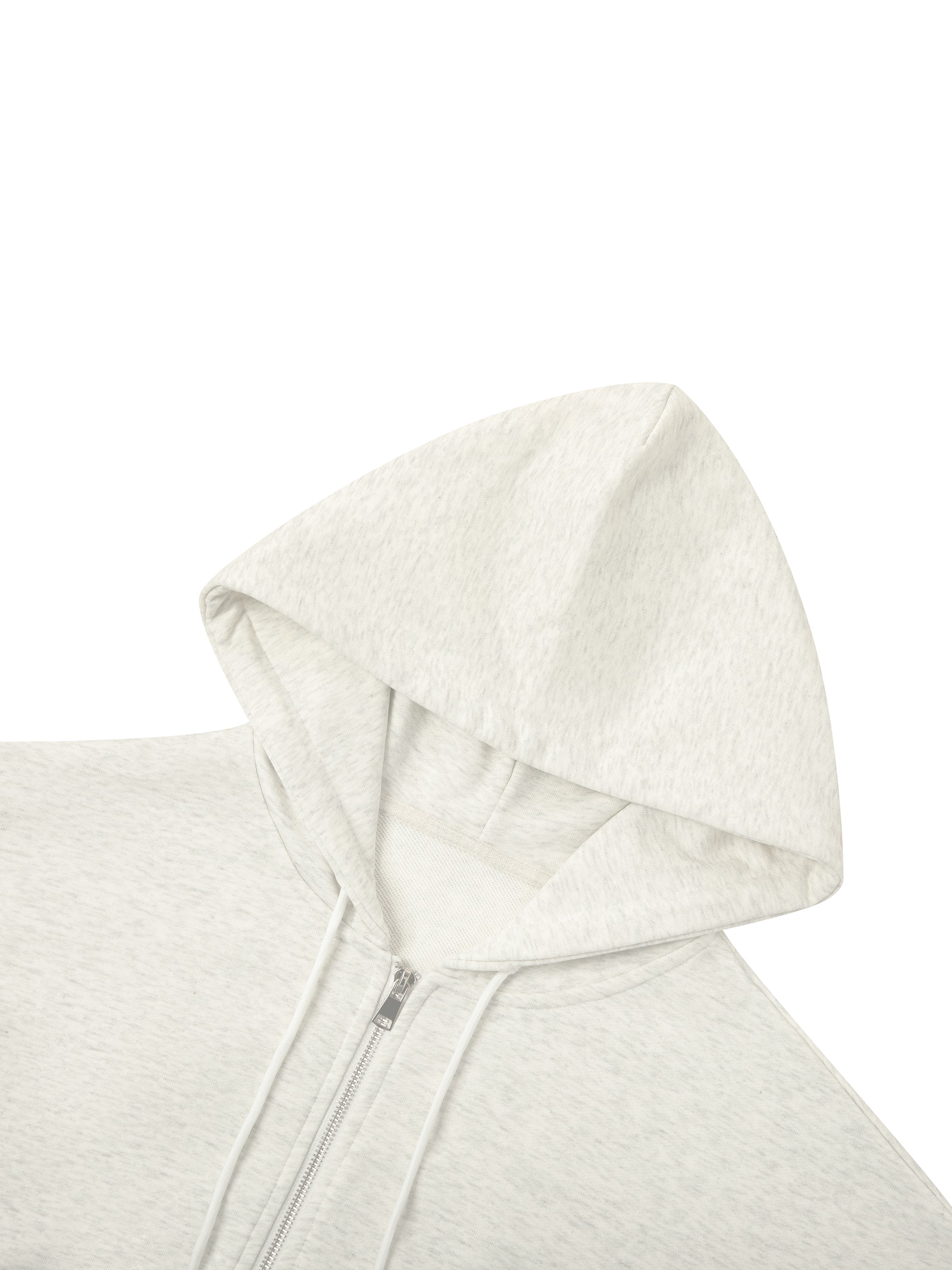 Essential Cropped Zip-Up Hoodie